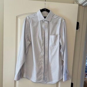 Jos. A. Bank Light Blue Checkered Dress Shirt